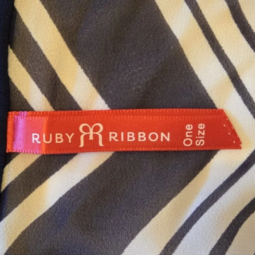 Ruby Ribbon Kimono Shawl #0326 NWOT